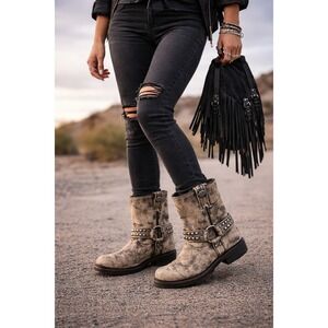 Harley Davidson Women's‎ size 6 M Katerina Ankle Riding Boots Slate D83696 $289